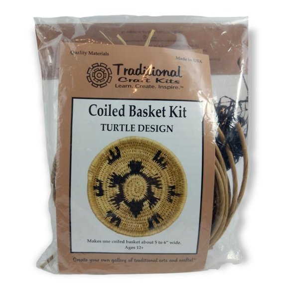 Traditional Craft Kits Coiled Basket Kit Turtle Design New - Picture 2 of 6